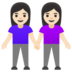 Women Holding Hands: Light Skin Tone Emoji Copy Paste ― 👭🏻 - google-android