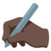Writing Hand: Dark Skin Tone Emoji Copy Paste ― ✍🏿 - google-android