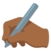 Writing Hand: Medium-dark Skin Tone Emoji Copy Paste ― ✍🏾 - google-android