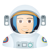 Astronaut: Light Skin Tone Emoji Copy Paste ― 🧑🏻‍🚀 - joypixels