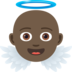 Baby Angel: Dark Skin Tone Emoji Copy Paste ― 👼🏿 - joypixels