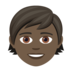 Child: Dark Skin Tone Emoji Copy Paste ― 🧒🏿 - joypixels