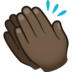 Clapping Hands: Dark Skin Tone Emoji Copy Paste ― 👏🏿 - joypixels