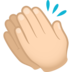 Clapping Hands: Light Skin Tone Emoji Copy Paste ― 👏🏻 - joypixels