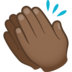 Clapping Hands: Medium-dark Skin Tone Emoji Copy Paste ― 👏🏾 - joypixels