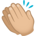 Clapping Hands: Medium-light Skin Tone Emoji Copy Paste ― 👏🏼 - joypixels