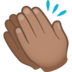 Clapping Hands: Medium Skin Tone Emoji Copy Paste ― 👏🏽 - joypixels