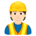 Construction Worker: Light Skin Tone Emoji Copy Paste ― 👷🏻 - joypixels