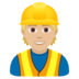 Construction Worker: Medium-light Skin Tone Emoji Copy Paste ― 👷🏼 - joypixels