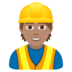 Construction Worker: Medium Skin Tone Emoji Copy Paste ― 👷🏽 - joypixels