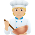 Cook: Medium-light Skin Tone Emoji Copy Paste ― 🧑🏼‍🍳 - joypixels