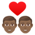 Couple With Heart: Man, Man, Medium-dark Skin Tone Emoji Copy Paste ― 👨🏾‍❤️‍👨🏾 - joypixels
