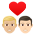 Couple With Heart: Man, Man, Medium-light Skin Tone, Light Skin Tone Emoji Copy Paste ― 👨🏼‍❤️‍👨🏻 - joypixels
