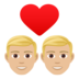 Couple With Heart: Man, Man, Medium-light Skin Tone Emoji Copy Paste ― 👨🏼‍❤️‍👨🏼 - joypixels