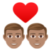 Couple With Heart: Man, Man, Medium Skin Tone Emoji Copy Paste ― 👨🏽‍❤️‍👨🏽 - joypixels