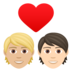 Couple With Heart: Person, Person, Medium-light Skin Tone, Light Skin Tone Emoji Copy Paste ― 🧑🏼‍❤️‍🧑🏻 - joypixels