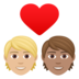 Couple With Heart: Person, Person, Medium-light Skin Tone, Medium Skin Tone Emoji Copy Paste ― 🧑🏼‍❤️‍🧑🏽 - joypixels