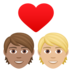 Couple With Heart: Person, Person, Medium Skin Tone, Medium-light Skin Tone Emoji Copy Paste ― 🧑🏽‍❤️‍🧑🏼 - joypixels