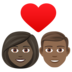 Couple With Heart: Woman, Man, Dark Skin Tone, Medium-dark Skin Tone Emoji Copy Paste ― 👩🏿‍❤️‍👨🏾 - joypixels