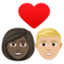 Couple With Heart: Woman, Man, Dark Skin Tone, Medium-light Skin Tone Emoji Copy Paste ― 👩🏿‍❤️‍👨🏼 - joypixels