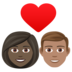 Couple With Heart: Woman, Man, Dark Skin Tone, Medium Skin Tone Emoji Copy Paste ― 👩🏿‍❤️‍👨🏽 - joypixels