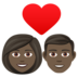 Couple With Heart: Woman, Man, Dark Skin Tone Emoji Copy Paste ― 👩🏿‍❤️‍👨🏿 - joypixels