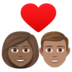 Couple With Heart: Woman, Man, Medium-dark Skin Tone, Medium Skin Tone Emoji Copy Paste ― 👩🏾‍❤️‍👨🏽 - joypixels