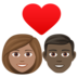 Couple With Heart: Woman, Man, Medium Skin Tone, Dark Skin Tone Emoji Copy Paste ― 👩🏽‍❤️‍👨🏿 - joypixels