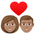 Couple With Heart: Woman, Man, Medium Skin Tone Emoji Copy Paste ― 👩🏽‍❤️‍👨🏽 - joypixels