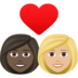 Couple With Heart: Woman, Woman, Dark Skin Tone, Medium-light Skin Tone Emoji Copy Paste ― 👩🏿‍❤️‍👩🏼 - joypixels