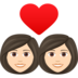 Couple With Heart: Woman, Woman, Light Skin Tone Emoji Copy Paste ― 👩🏻‍❤️‍👩🏻 - joypixels
