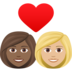 Couple With Heart: Woman, Woman, Medium-dark Skin Tone, Medium-light Skin Tone Emoji Copy Paste ― 👩🏾‍❤️‍👩🏼 - joypixels