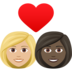 Couple With Heart: Woman, Woman, Medium-light Skin Tone, Dark Skin Tone Emoji Copy Paste ― 👩🏼‍❤️‍👩🏿 - joypixels