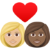 Couple With Heart: Woman, Woman, Medium-light Skin Tone, Medium-dark Skin Tone Emoji Copy Paste ― 👩🏼‍❤️‍👩🏾 - joypixels