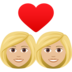 Couple With Heart: Woman, Woman, Medium-light Skin Tone Emoji Copy Paste ― 👩🏼‍❤️‍👩🏼 - joypixels