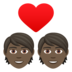 Couple With Heart: Dark Skin Tone Emoji Copy Paste ― 💑🏿 - joypixels