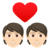 Couple With Heart: Light Skin Tone Emoji Copy Paste ― 💑🏻 - joypixels