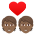 Couple With Heart: Medium-dark Skin Tone Emoji Copy Paste ― 💑🏾 - joypixels