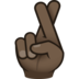 Crossed Fingers: Dark Skin Tone Emoji Copy Paste ― 🤞🏿 - joypixels