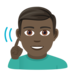 Deaf Man: Dark Skin Tone Emoji Copy Paste ― 🧏🏿‍♂ - joypixels