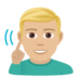 Deaf Man: Medium-light Skin Tone Emoji Copy Paste ― 🧏🏼‍♂ - joypixels