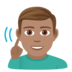 Deaf Man: Medium Skin Tone Emoji Copy Paste ― 🧏🏽‍♂ - joypixels