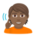 Deaf Person: Medium-dark Skin Tone Emoji Copy Paste ― 🧏🏾 - joypixels