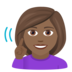 Deaf Woman: Medium-dark Skin Tone Emoji Copy Paste ― 🧏🏾‍♀ - joypixels
