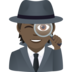 Detective: Dark Skin Tone Emoji Copy Paste ― 🕵🏿 - joypixels