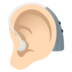 Ear With Hearing Aid: Light Skin Tone Emoji Copy Paste ― 🦻🏻 - joypixels