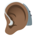 Ear With Hearing Aid: Medium-dark Skin Tone Emoji Copy Paste ― 🦻🏾 - joypixels