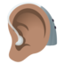Ear With Hearing Aid: Medium Skin Tone Emoji Copy Paste ― 🦻🏽 - joypixels