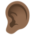 Ear: Medium-dark Skin Tone Emoji Copy Paste ― 👂🏾 - joypixels