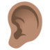 Ear: Medium Skin Tone Emoji Copy Paste ― 👂🏽 - joypixels